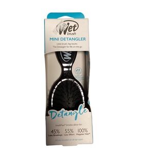 Wet Brush Mini Detangler Hair Brush Black‎ IntelliFlex Bristles On The Go